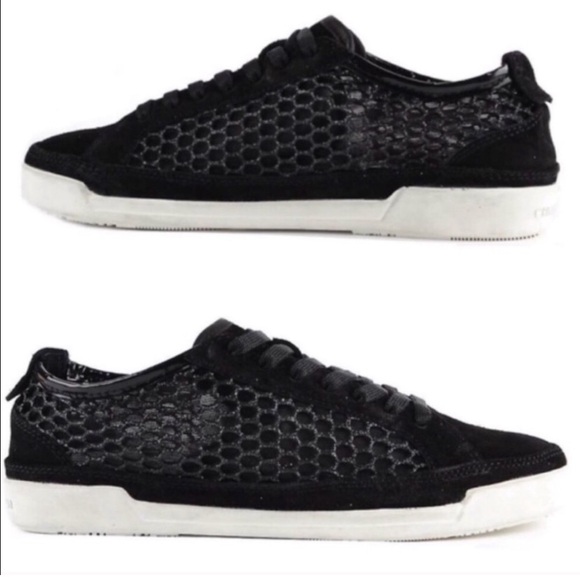 Crime London 🇬🇧 Sneaker Suede Glittery Mesh EU Size 40 US Size 9.5 - Picture 2 of 10
